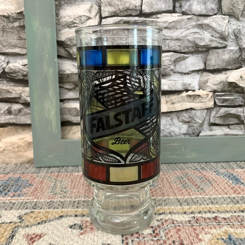 6 Anchor Hocking Beer Glasses Pabst BlackLabel Miller Schaefer Falstaff Schlitz - Picture 6 of 9